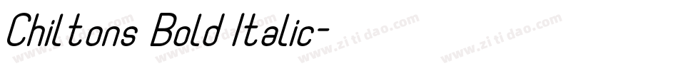 Chiltons Bold Italic字体转换